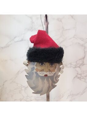 Vintage Hand painted Handcrafted Santa Claus Christmas Onrnament signed & dated